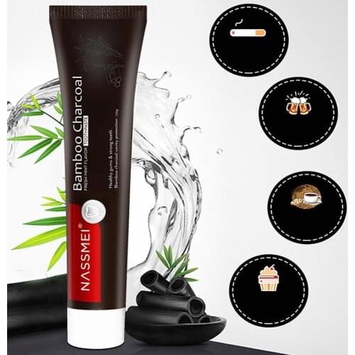 105g Bamboo Charcoal Toothpaste Black Activated Carbon Anti-sensitive Gingival Anti-moth Prevent Tooth Bleeding Soreness Pa U8P7