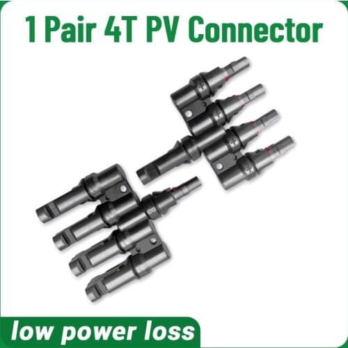 4T Connector 1 pair M/FM Solar Panel Branch parallel solar Connectors Cable Couplet Combiner Panel Cable Connectors