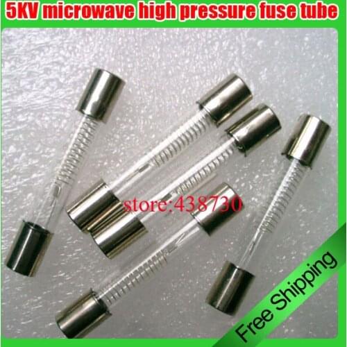 5pcs 5KV microwave high-pressure fuse tube 0.65A 0.7A 0.75A 0.8A 0.9A glass fuse 6*40mm