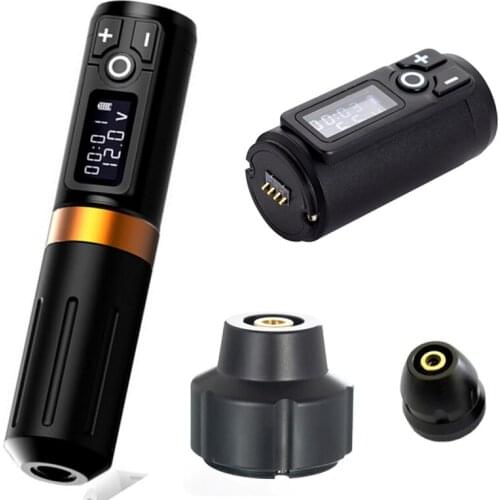 2021 New Arrival Brush Coreless Motor Wireless Tattoo Machine Pen Fast Charging Battery 1950mA/h RCA Adapter Kit Free Shipping