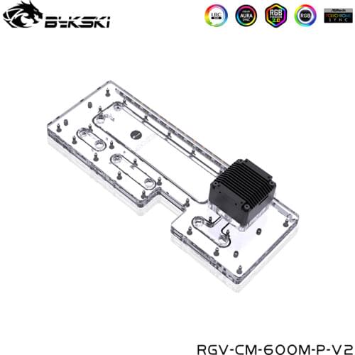 Bykski Acrylic Distro Plate For Cooler Master SL600M Computer Case ,Water Tank, Water Cooling Reservoir, RGV-CM-600M-P-V2