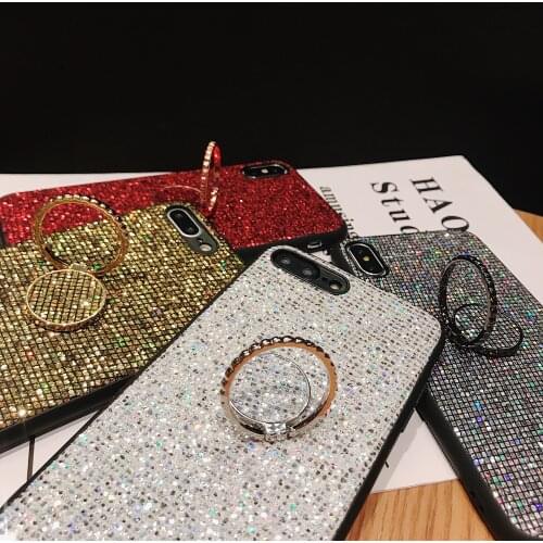 Luxury Shiny Case For Samsung Galaxy A71 51 70 50 40 30 20 10 80 90 01 11 41 A20E A21 S M10 20 30 with Backet Funda Bling Coque