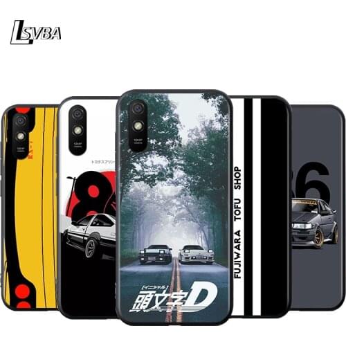 Initial D AE86 Silicone Cover For Xiaomi Redmi K40 K30i K30T K30S K30 K20 10X Ultra Pro Black Soft Phone Case Shell