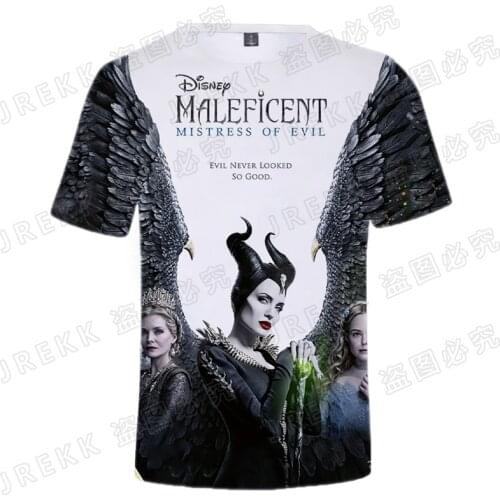 New Summer Maleficent 3D T shirt Men Women Children Casual Fashion Streetwear Boy Girl Kids Printed T-shirt Cool Tops Tee