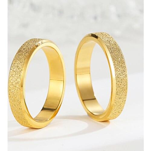 New Arrival Colorful 6MM Stainless Steel Frosted Finger Ring Rainbow Frosted Man Women Gay Couple Ring Wedding Jewelry Gift