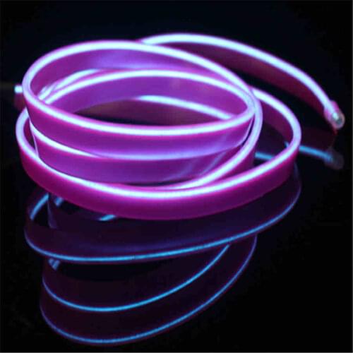 High Quality 3M RED EL-Wire 12V Car Interior Decor Fluorescent Neon Strip Cold light Tape