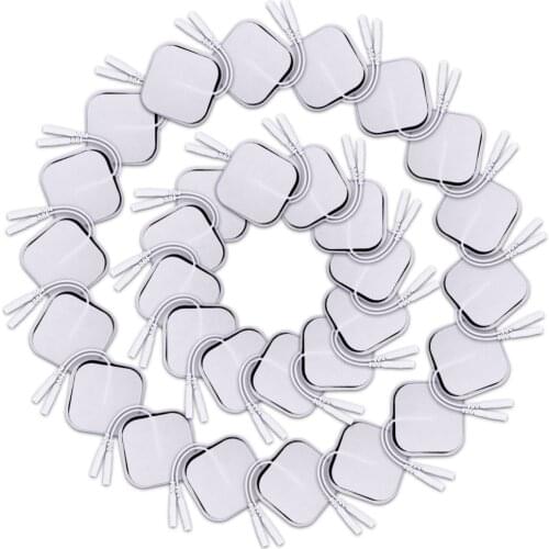 5x5cm Pin Type TENS Electrode Pad Nerve Stimulator for TENS Unit Electrodes Digital Therapy Machine Massage Health Care 2mm Plug