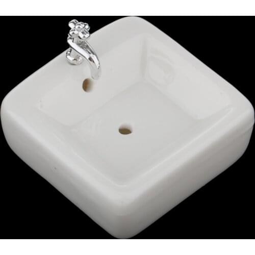 1/12 Miniature Wash Basin for Dollhouse Bathroom Furniture Accessories