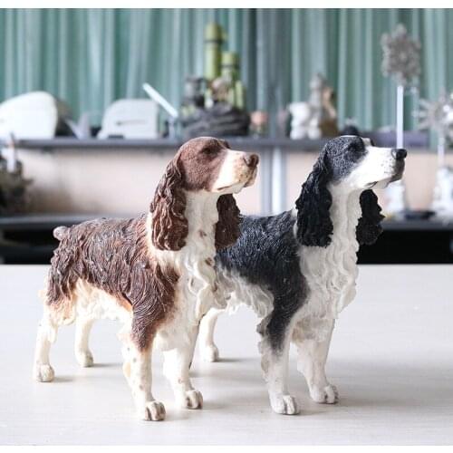 Fashion Imitation Animal Model Car Accessories Dogs Models Figurines Miniatures Decoration Dogs Model Crafts Murals Furnishing