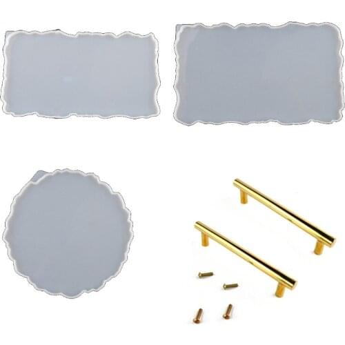 Irregular Big Plate Resin Mold Oversized Fruit Disc Tray Resin Mold Transparent Flexible Silicone Molds Art Crafts Tools