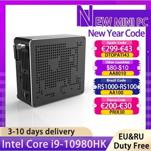VENOEN The latest version Intel i9 10980HK 10880H i7 10750H Mini PC 2 Lans Win10 2*DDR4 2* Gaming Desktop Computer 4K DP HDMI2.0