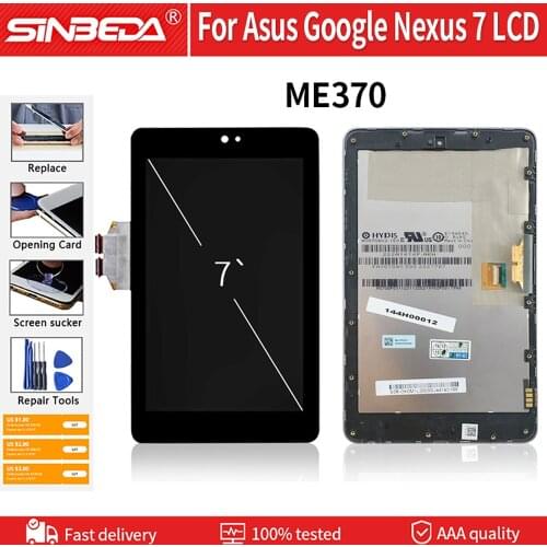 Original LCD For Asus Google Nexus 7 1st ME370 2012 LCD Display + Touch Screen Digitizer Glass With Frame Assembly
