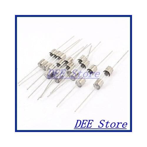 Axial Lead Fast Acting 5mm x 20mm Glass Fuse Tube 250V 10A 10 Pcs