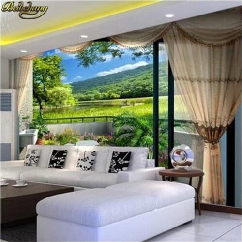 Beibehang Custom 3d mural wallpaper Visual expand green grass stylish minimalist style bedroom living room 3d photo wallpaper