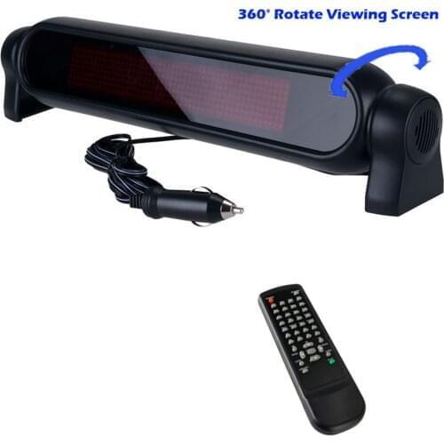 12v 7*50 LED Car Sign Programmable English, Spanish, and French Message Auto window advertising display board Sign RED