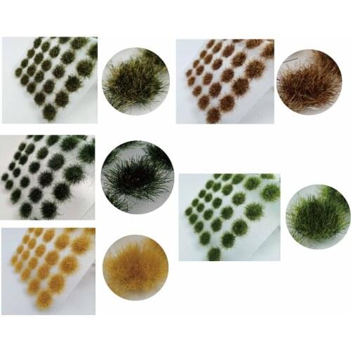 5MM Grass Tufts for Military Model Dioramas Railway Layout Miniature Accessories 1/35 1/72 1/87 1/48 1/160 HO N O OO Scale