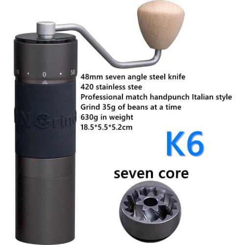 High Quality Espresso Manual Coffees Grinder Aluminum portable coffee mill stainless steel 48mm burr Coffee Grinders35g