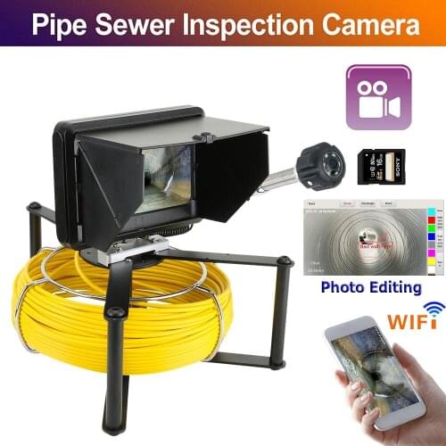 Pipe Inspection Video Camera System DVR Video recording / WIFI wireless / Photo Editing 20M/30M IP68 Waterproof 1080P Camera