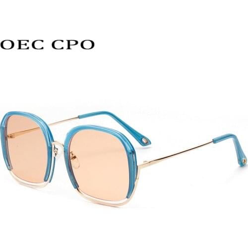 OEC CPO Fashion Square Sunglasses Women Vintage Shades Sunglasses Female Retro Eyeglasses For Woman UV400 Gafas O829