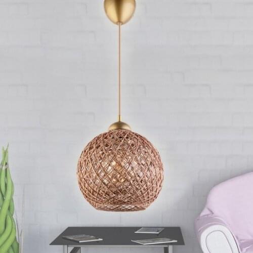 Modern 2021 Balle Single Pendant Lamp Jute Coffee chandelier люстра