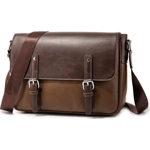 New Fashion Thicken Leather Men Shoulder Bags Business Messenger Men Bag Briefcase For Document Office Handbag Male Portafolio