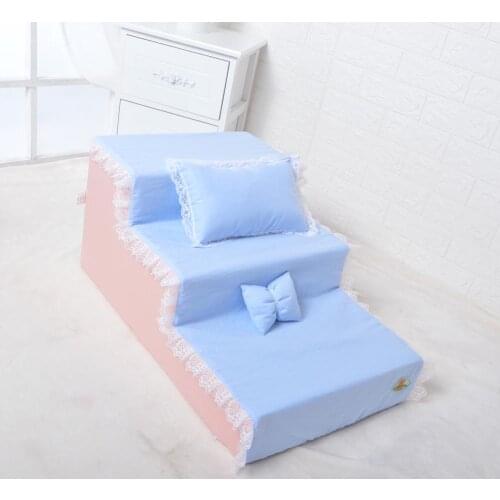 Three story stairs with waterproof layer for pets cotton pet stair pet training stair dog ladder high density sponge pet ladder