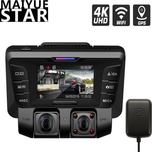 WiFi upgrade front and rear dual camera 4K 1080p full HD Wi-Fi super wide angle LCD screen car, Uber, taxi sprint video recorder