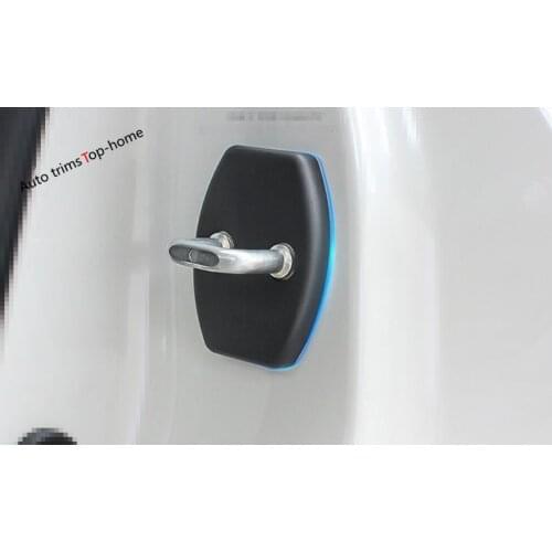 Yimaautotrims Accessories Fit For Toyota Highlander 2009 - 2019 Door Lock Buckle Cover Pad Guard Plastic Protective Cover Kit