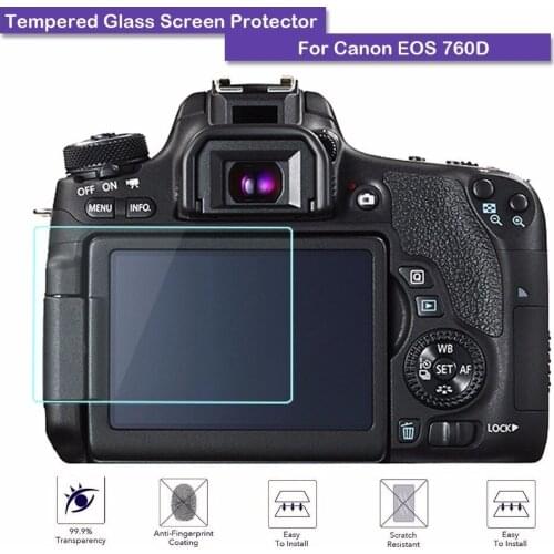 9H Tempered Glass LCD Screen Protector Shield Real Glass Film for Canon EOS 750D 760D 700D Camera Accessories