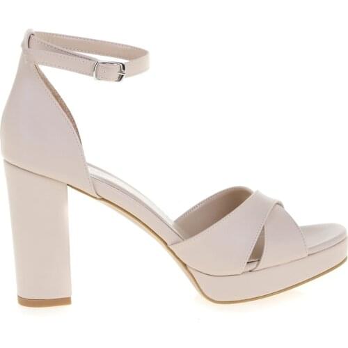 Womens High-Heeled Shoes Beige And Silver Colors Faux Leather 9 cm Heel Rubber Outsole High Quality Luxury Summer 2021 New season Trend