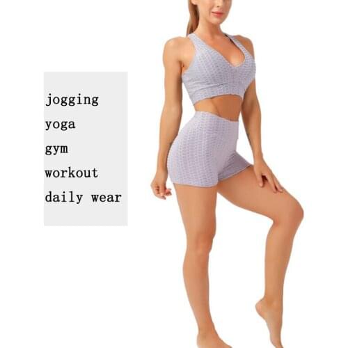 Female Seamless Sports Set 2 Piece Workout Sport Bra with High Waist Shorts Legging Outfit Tracksuit Women Clothing Sets