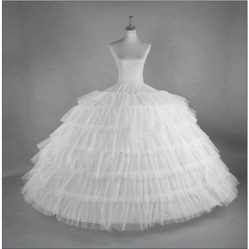 6 Hoops big Petticoats for Wedding Dress Plus Size Fluffy Woman Ball Gown Underskirt Crinoline Pettycoat Hoop Skirt