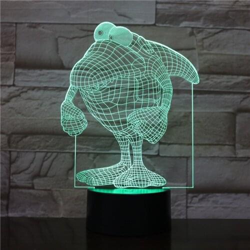 Animal penguin 3D Lamp Touch Sensor 7 Color Changing room Decorative Lamp Child Kids Kit Nightlight penguin Led Night Light 1519