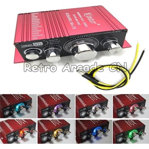1PCS Arcade Game MA-170 12V 2 channels LED Mini HIFI Stereo Amplifier for Arcade JAMMA MAME Machine Cabinets