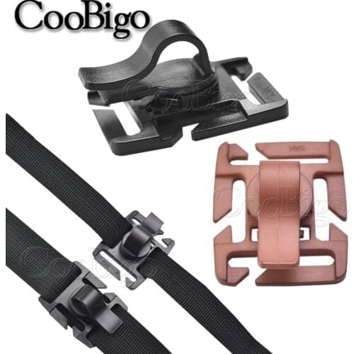 Rotatable Drinking Clip Molle Hydration Bladder Straw Tube Hose Webbing Clamp Outdoor Camp Hike Tool Camelbacks Water Pack 10pcs