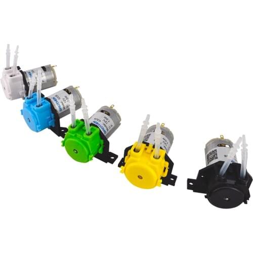 12V 24V DC Peristaltic Liquid Dosing Pump Hose Pump Dosing Head Automatic Doser Pump Connector for Aquarium Lab Analytical Water