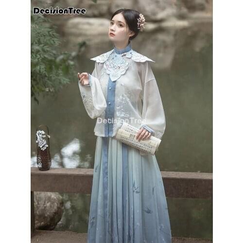 2021 woman chinese traditional dance costumes elegant fairy performance hanfu traditional chinese style fairy princess clothes