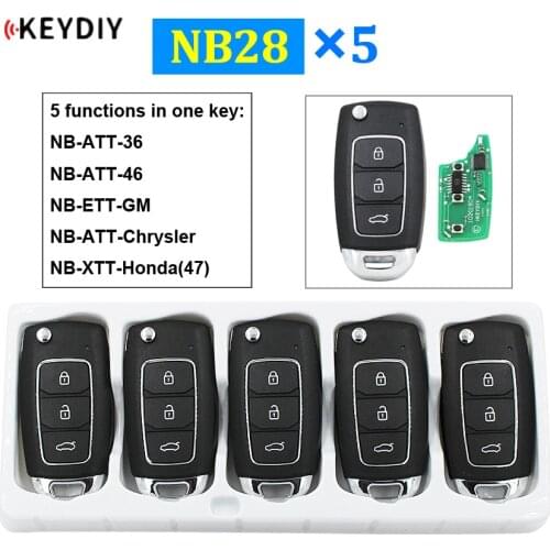 5Pcs/Lot NB28 Multi-functional Universal Remote Control Car Key for KD900 KD900+ URG200 KD-X2 NB-Series (All Function Chips in)