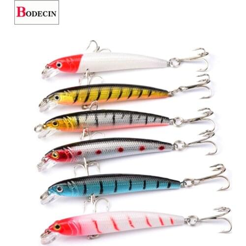6PCS Jerkbait Minnow Floating Artificial Bait Kit Hard Crank Swimbait Set Of Wobbler For Trolling Crankbait Fishing Lure/Tackle