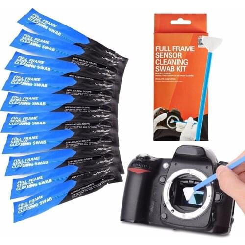 Free Shipping Full Frame Sensor Cleaning Swabs 10pcs/lot for Canon Nikon Sony Pentax dslr CCD/CMOS cleaning