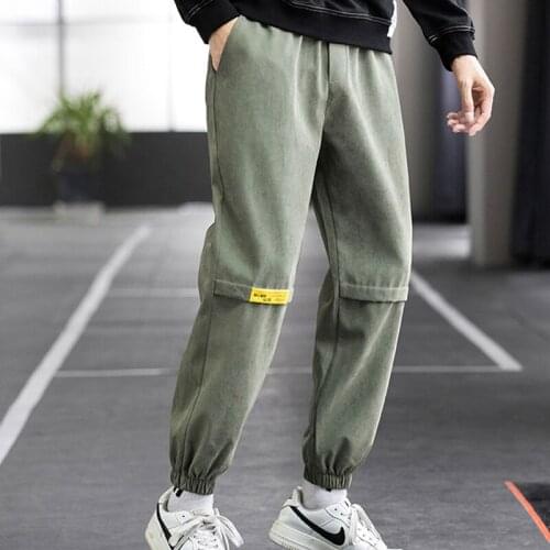 Spring Trousers Slim Hip Hop Men Casual Pants Streetwear Fashions Joggers Pants Korean Style Clothes Clothing Sweatpants Male
