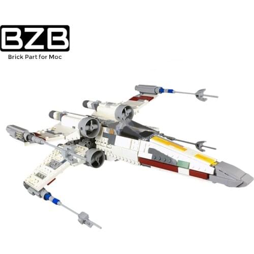 BZB MOC 59321T-65 Surveillance Wing Star Fighter Creative Airship Building Block Model Kids Boys DIY Educational Toys Gifts