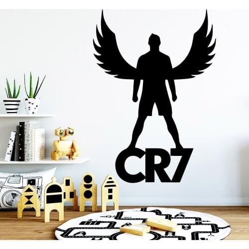 Diy CR7 Removable Decorative Vinyl Wall Stickers For Babys Rooms Sticker Mural adesivi murali