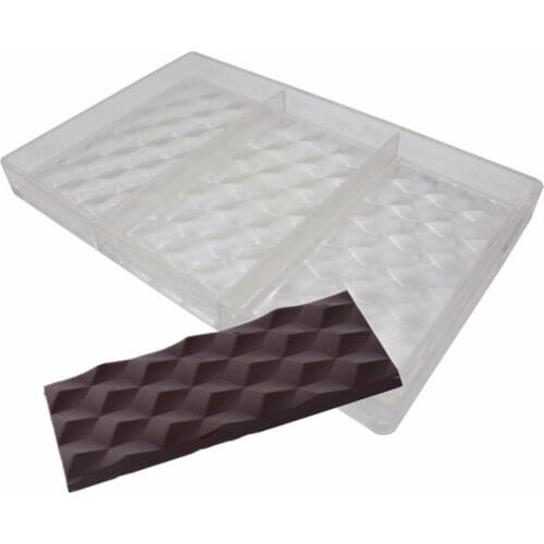 Dropshipping 3D Cubes Polycarbonate Chocolate Bars Mold