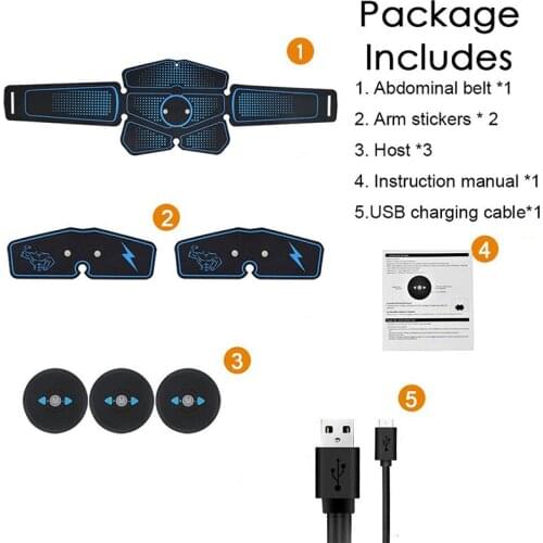 Electric Muscle Stimulator Trainer Digital Abdominal ABS Fitness Equipment Training Gear Muscles Toner Exercise