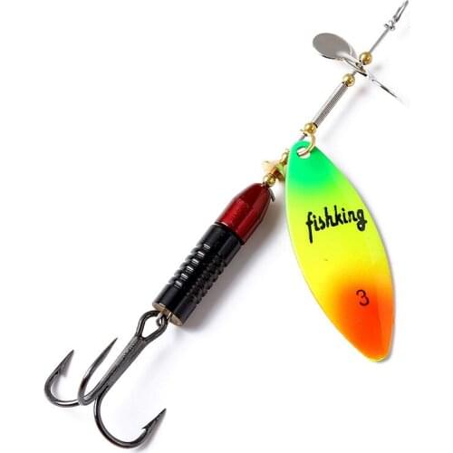 FISH KING 20g Long Cast Fishing Lure deep running Spinner Bait Fishing Tackle Artificial Spoon Slice Metal Lure for Pike Fishing