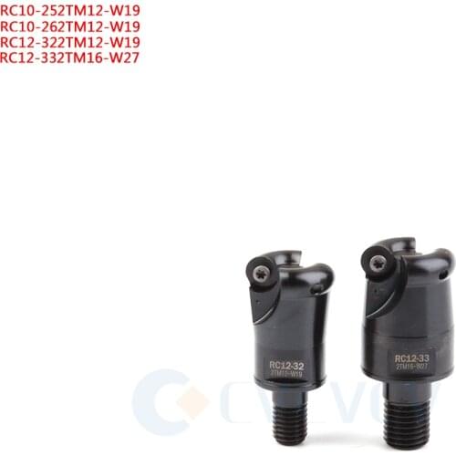 RC10-252TM12-W19 RC12 CNC Lathe Firm Durable Locking Teeth Milling Cutter Head + 10Pcs RCGT10T3 RCGT1204 Carbide Blade Seismic