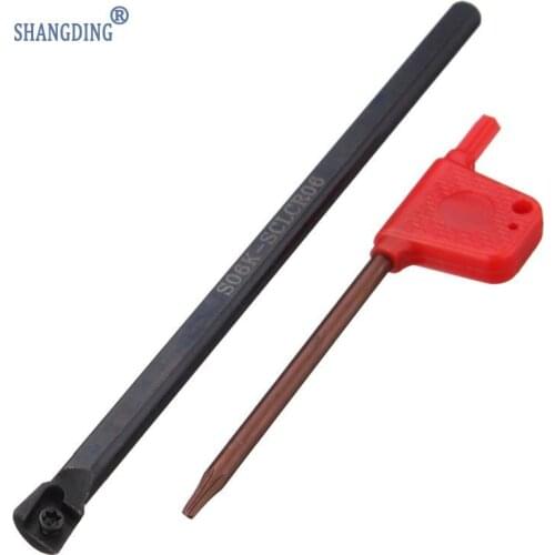 Machine S06K-SCLCR06 6mm*123mm Turning Tool Holder Internal Turning Tools Screw Locked Cnc Lathe For Ccmt060204 Inserts New