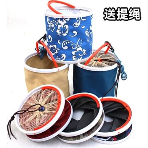 Canvas Folding Bucket Fishing Bucket Portable Car Bucket Fishing Supplies