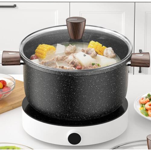 Medical Stone Non Stick Soup Pot Stock Stew Steamed Multifunction Pot Porridge With Lid Marmite Cuisson Kitchen Cookware ZY50SP